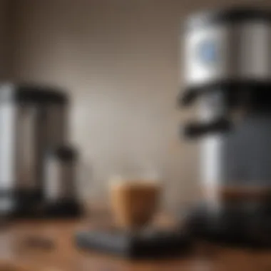 Clean vs Dirty Comparative image showing clean versus dirty coffee maker
