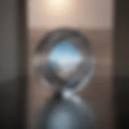 Crystal clear window with sunlight reflection