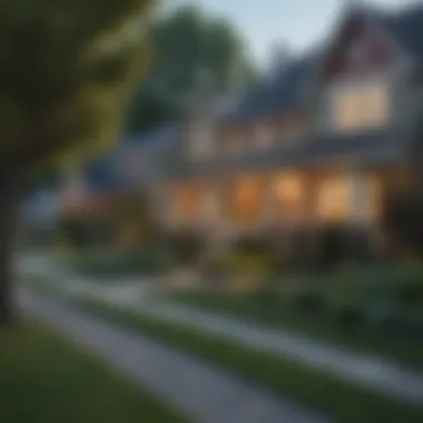 Charming Suburban Neighborhood Cozy suburban neighborhood setting