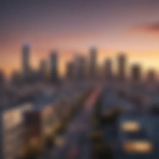 Skyline view of Los Angeles showcasing modern apartment buildings