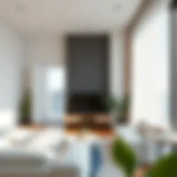 Modern apartment interior showcasing minimalist design