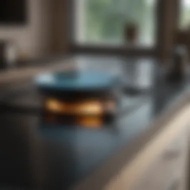 Before and after comparison of a glass stove top
