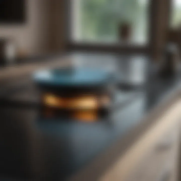 Before and after comparison of a glass stove top