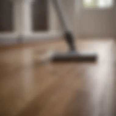 Comparison of laminate floor before and after steam cleaning