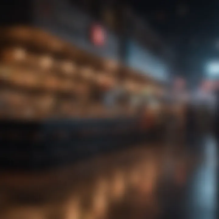 A bustling nightlife scene in a trendy Austin neighborhood