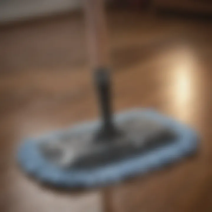 A microfiber mop designed specifically for laminate wood floor cleaning