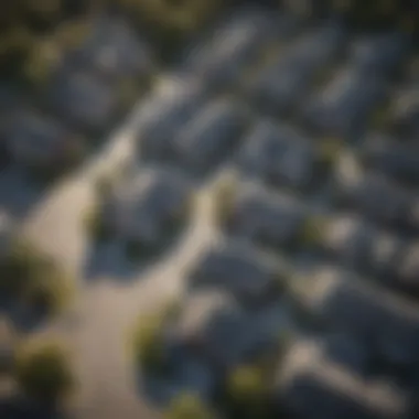 Neighborhood Overview for Rental Properties Aerial view of a neighborhood with rental properties