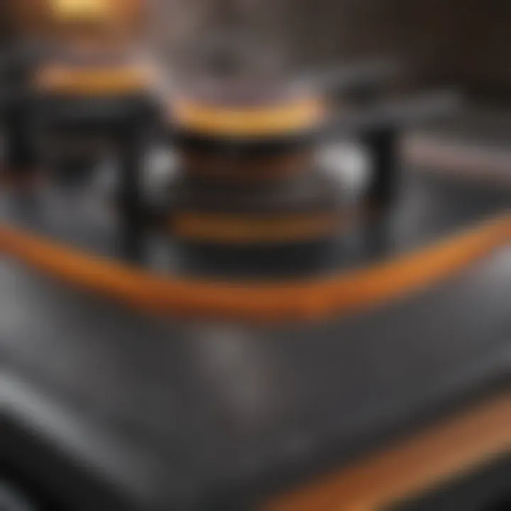 Close-up of a gleaming ceramic stove top after cleaning