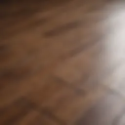 Close-up of a clean fake wood floor showcasing its shine