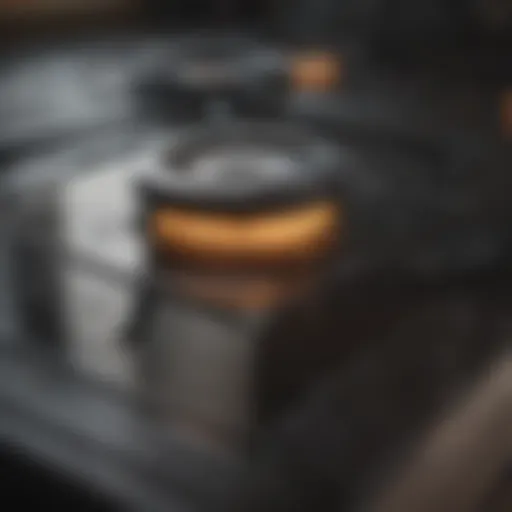 Close-up of a clean glass stove top reflecting light