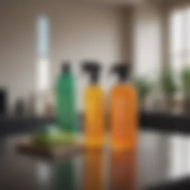Eco-Friendly Cleaning Solutions for Your Device A selection of eco-friendly cleaning products on a table