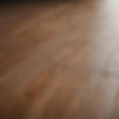 A close-up view of sparkling clean laminate flooring