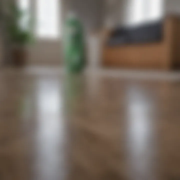 Selection of suitable cleaning products for laminate surfaces