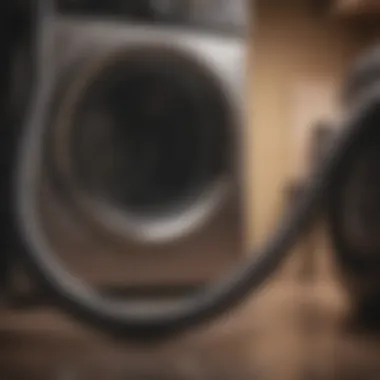 Before and after comparison of a cleaned dryer hose