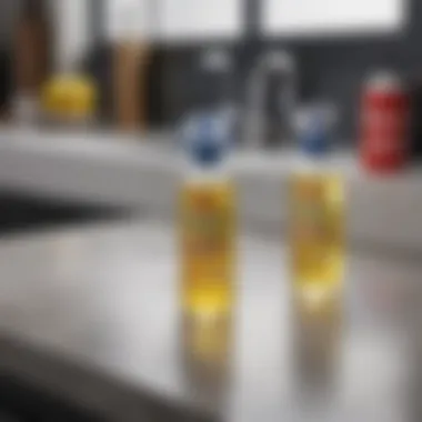Disinfectant Solutions for a Safer Home Sleek and modern disinfectant spray bottles on a countertop