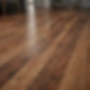 Showcasing Laminate Wood Floor Aesthetics A beautifully maintained laminate wood floor showcasing its shine and texture