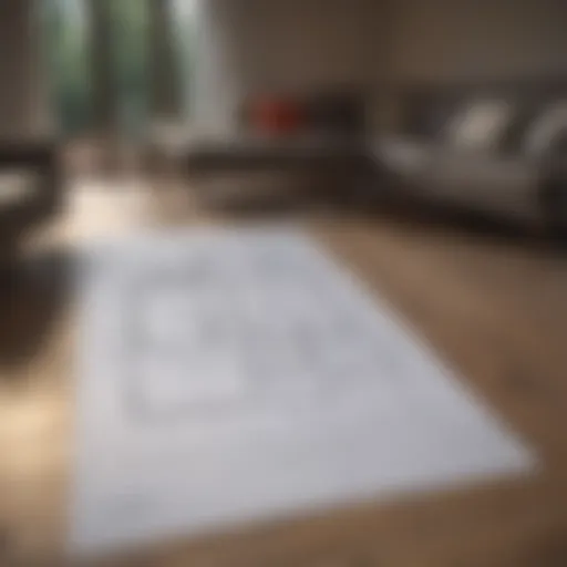Floor plan layout illustrating measurement techniques