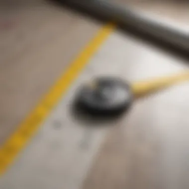 Precision in Measuring Floor Plans Measuring tape on a floor plan