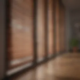 Different types of blinds arranged for cleaning