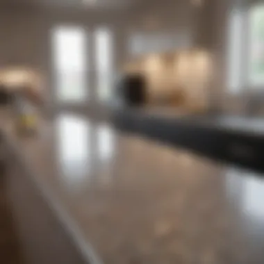 Close-up of a sparkling clean kitchen counter