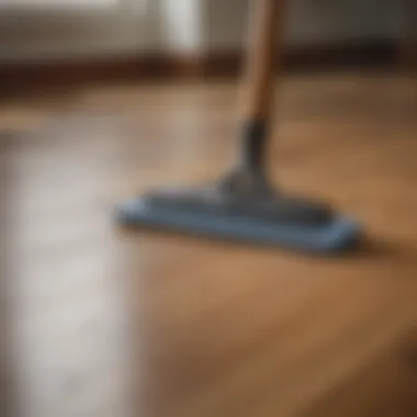 Essential Tools for Deep Cleaning Hardwood Floors A selection of eco-friendly cleaning tools arranged neatly