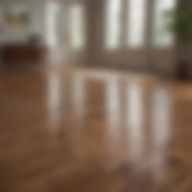 A serene living space showcasing gleaming hardwood floors