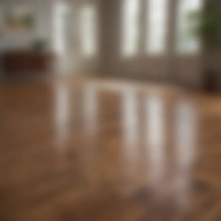 A serene living space showcasing gleaming hardwood floors