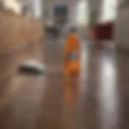Selection of cleaning products for laminate flooring
