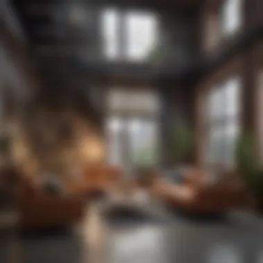 Eclectic Decor in a Loft Setting An eclectic mix of furniture and decor in a trendy loft apartment