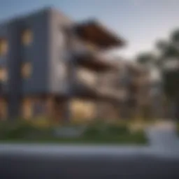 Exterior view of Eden Oaks Apartments showcasing modern architectural design
