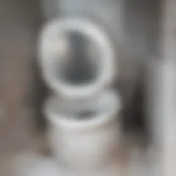 Chemical reaction in a toilet bowl