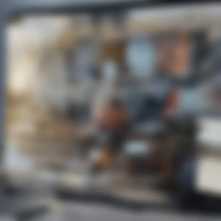 Close-up of a computer screen displaying online apartment listings