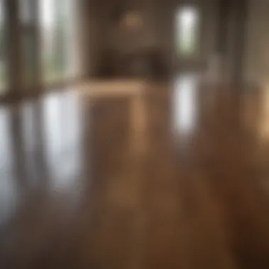 Before and after laminate floor cleaning