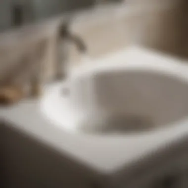 Visible Debris in a Clogged Bathroom Sink Clogged bathroom sink with visible debris
