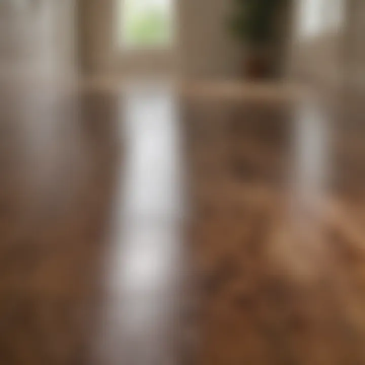 A pristine laminate floor showcasing a glossy finish after cleaning