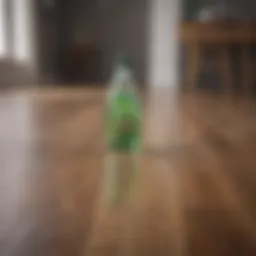 A bottle of eco-friendly cleaner for hardwood floors