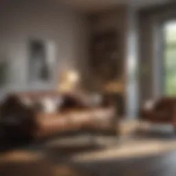 Cozy living room with stylish furniture
