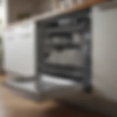 Hygienic Dishwasher Interior Clean dishwasher interior showcasing a hygienic environment