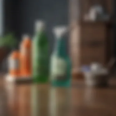 Eco-Friendly Cleaning Supplies A collection of eco-friendly cleaning supplies arranged aesthetically