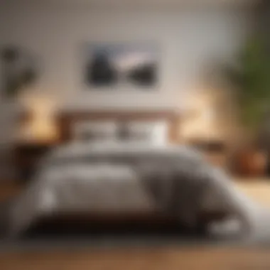 Inviting Bedroom Setup Cozy bedroom with thoughtful furniture arrangement and decor