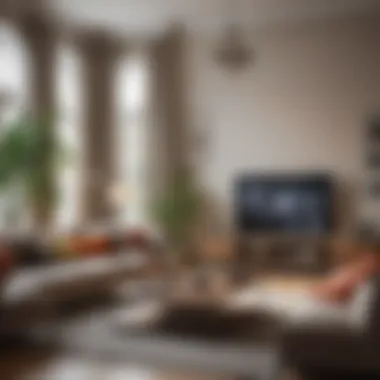 Stylish Living Room Setup An organized living room with stylish furnishings