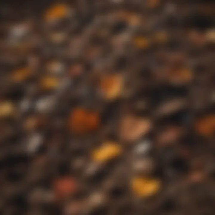 An informative diagram illustrating the layers of a compost pile