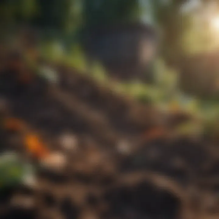 Nutrient-rich compost ready for use in the garden