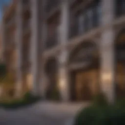 Stunning architectural details of The Pearl apartments