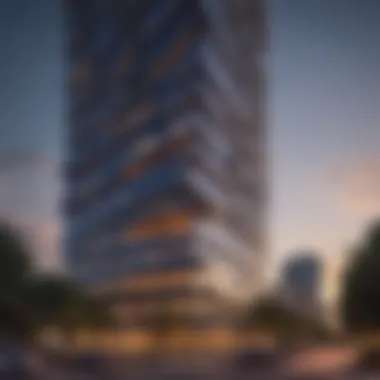 The striking architecture of the Austonian skyscraper