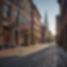 The historic Freedom Trail winding through Boston