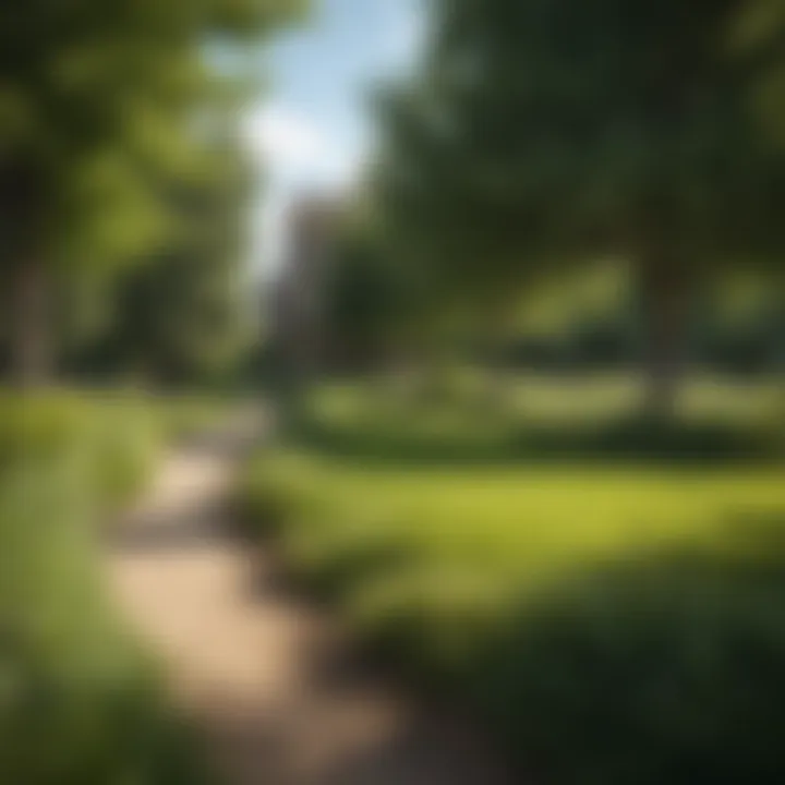 Peaceful parks and green spaces in the neighborhood