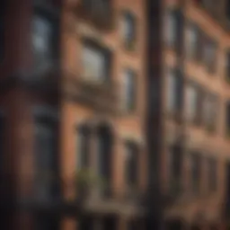 Exterior view showcasing the architectural diversity of New York apartments