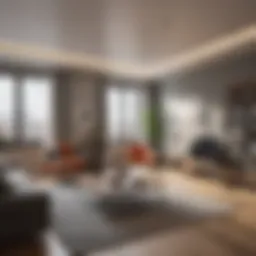 Stylish one-bedroom apartment interior showcasing space optimization techniques.