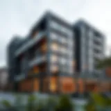 Exterior view of Manchester Square Apartments showcasing modern architecture